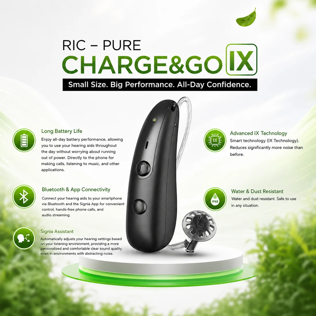 Signia RIC Pure Charge and Go IX hearing aid